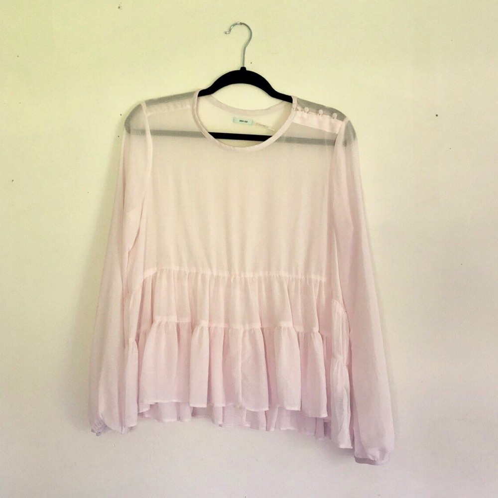 kimchi blue babydoll tiered blouse ☾